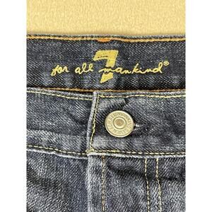 7 For All Mankind Jeans Mens 34 Blue Straight Denim Casual Workwear Button Fly